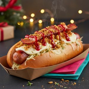 festive hot dogs